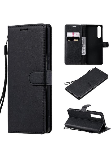 Kart Yuvası Klasik ile Sony Xperia1 Ii Yüksek Kaliteli Deri Için Flip Case (Yurt Dışından)
