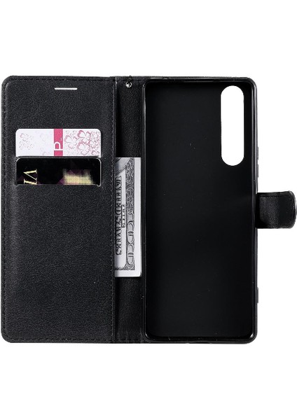 Kart Yuvası Klasik ile Sony Xperia1 Ii Yüksek Kaliteli Deri Için Flip Case (Yurt Dışından)
