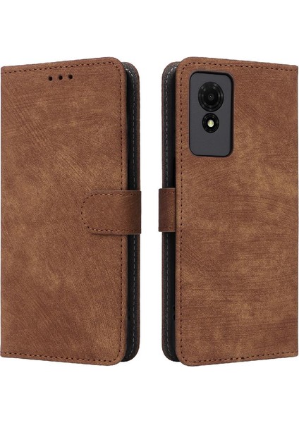 Tcl 501 4g Rfid Engelleme Kart Yuvaları Için Kılıf Kapak Flip Folio Cüzdan Pu (Yurt Dışından)