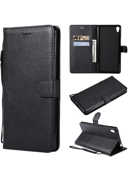 Kart Yuvası ile Sony Xperia Xa Ultra Için Flip Case Yüksek Kalite Deri (Yurt Dışından)