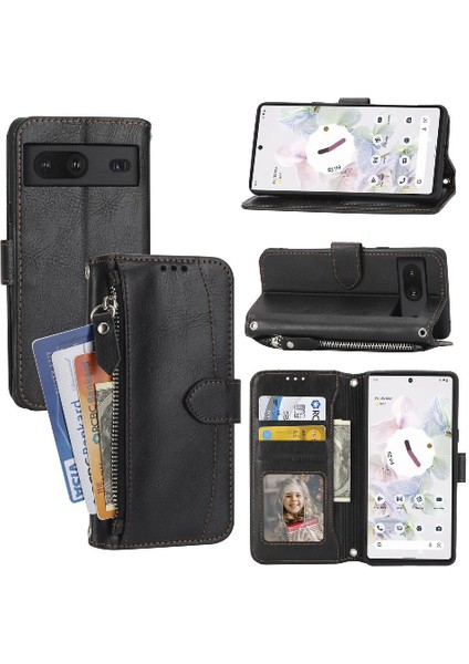 Google Piksel 8 Kart Tutucu Pu Deri Anti Scratch Kapatma Için Flip Case (Yurt Dışından)