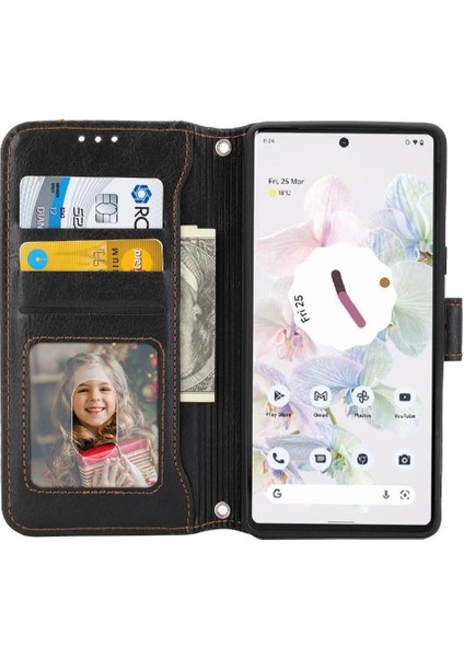 Google Piksel 8 Kart Tutucu Pu Deri Anti Scratch Kapatma Için Flip Case (Yurt Dışından)