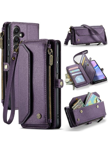 Samsung Galaxy A15 Için Crossbody Durumda 4g/5g Rfid Engelleme Durumda Cüzdan Kartı (Yurt Dışından)