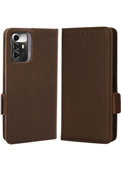 Zte Blade A72 5g Manyetik Kart Yuvaları Tutucu Pu Deri Cüzdan (Yurt Dışından)