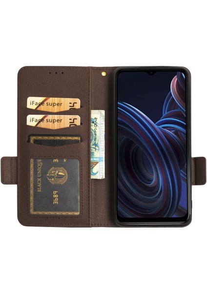 Zte Blade A72 5g Manyetik Kart Yuvaları Tutucu Pu Deri Cüzdan (Yurt Dışından)