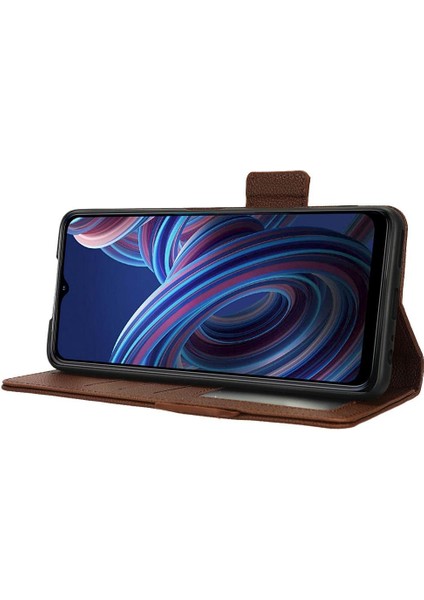 Zte Blade A72 5g Manyetik Kart Yuvaları Tutucu Pu Deri Cüzdan (Yurt Dışından)