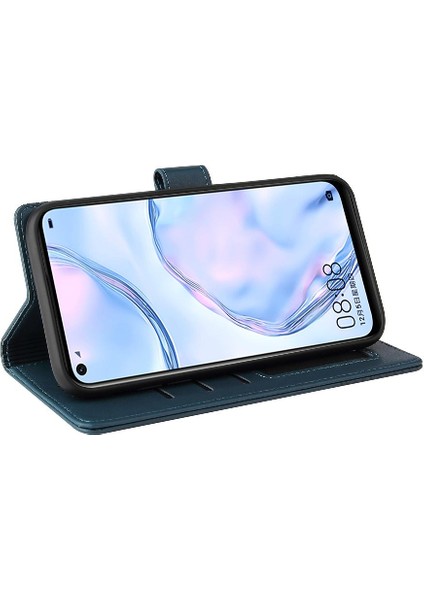 Huawei P40 Lite Darbeye Üç Kart Yuvaları Premium Deri Için Flip Case (Yurt Dışından)