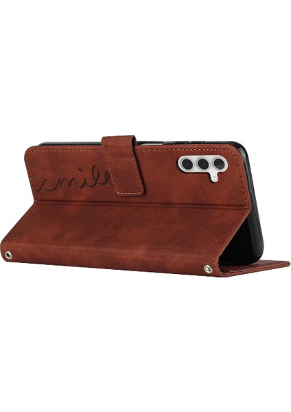 Samsung Galaxy M55 5G/C55 5g Yan Toka Pu Deri Kart Flip Case (Yurt Dışından)