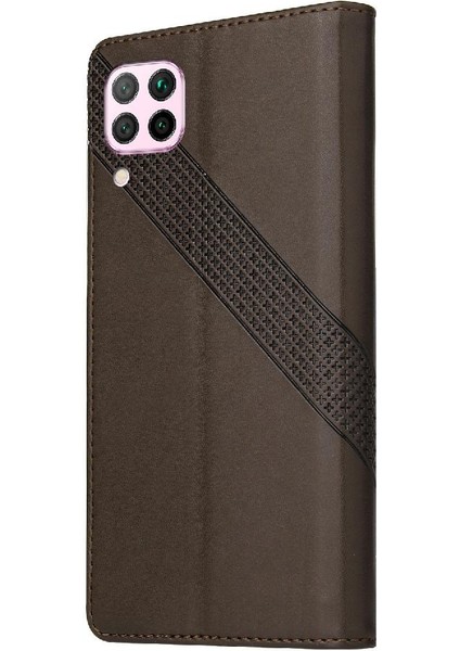 Huawei P40 Lite Darbeye Üç Kart Yuvaları Premium Deri Için Flip Case (Yurt Dışından)