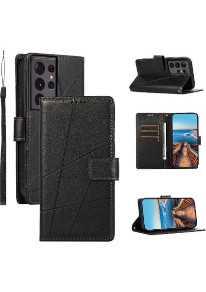 Samsung Galaxy S21 Ultra Darbeye Üç Kart Yuvaları Şok Için Flip Case (Yurt Dışından)