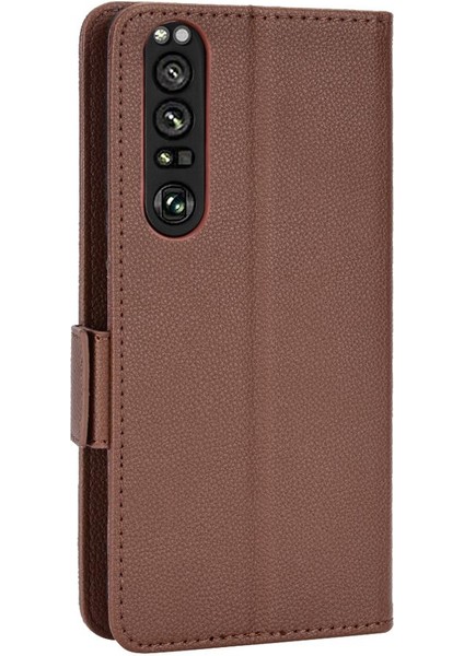 Sony Xperia 1 Iii Kart Yuvaları Için Kılıf Tutucu Cüzdan Pu Deri Manyetik (Yurt Dışından)