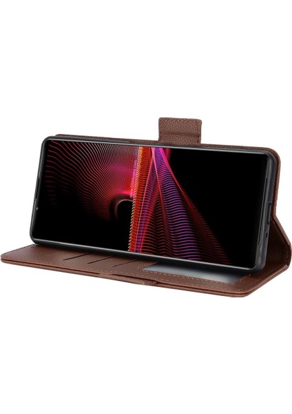 Sony Xperia 1 Iii Kart Yuvaları Için Kılıf Tutucu Cüzdan Pu Deri Manyetik (Yurt Dışından)