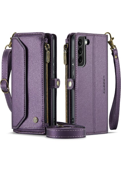 Kadınlar Için Crossbody Durumda Samsung Galaxy S21 Cüzdan Durumda Kart Tutucu (Yurt Dışından)