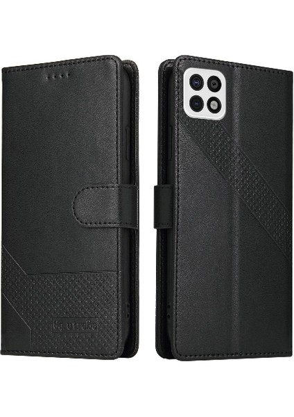 Samsung Galaxy A22 5g Için Flip Case Kickstand Üç Kart Yuvaları Darbeye (Yurt Dışından)