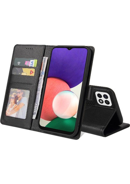 Samsung Galaxy A22 5g Için Flip Case Kickstand Üç Kart Yuvaları Darbeye (Yurt Dışından) fırsatları