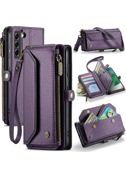 Samsung Galaxy S21 Fe Rfid Engelleme Kart Tutucu Kılıf Için Crossbody Durumda (Yurt Dışından)
