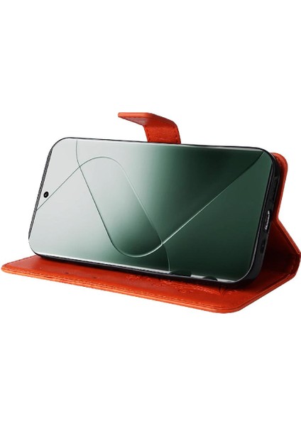 Xiaomi 14 Pro Flip Kickstand Için Kılıf Kart Yuvası Standı ile Pu Deri (Yurt Dışından) modelleri