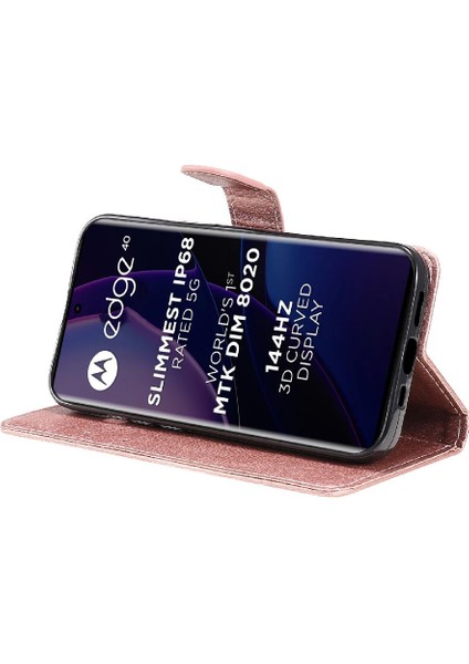 Motorola Kenar 40 5g Için Flip Case Yüksek Kalite Deri Klasik Düz Renk (Yurt Dışından) indirimleri