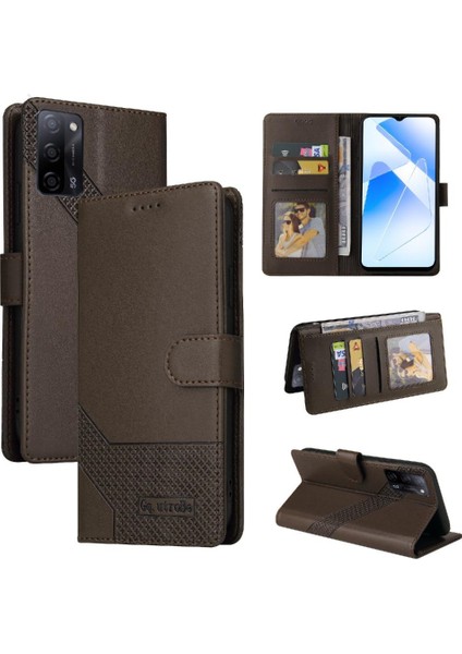 Oppo Oppo 5g Premium Deri Kickstand Darbeye 4 Köşe Için Flip Case (Yurt Dışından)