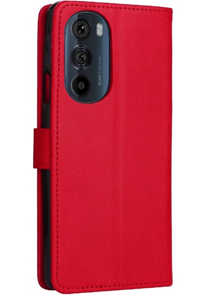 YH Mall Motorola Kenar X30 Için Flip Case Kart Yuvası ile Yüksek Kaliteli Deri Katı (Yurt Dışından)