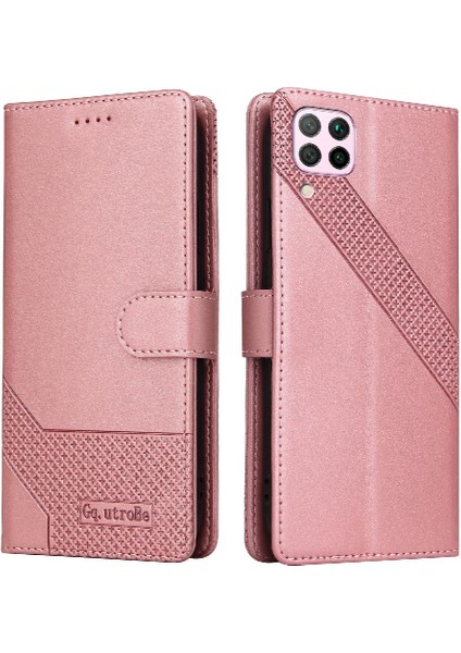 Huawei P40 Lite Darbeye Üç Kart Yuvaları Premium Deri Için Flip Case (Yurt Dışından)