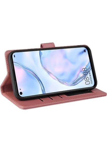 Huawei P40 Lite Darbeye Üç Kart Yuvaları Premium Deri Için Flip Case (Yurt Dışından)
