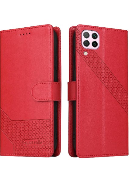 Huawei P40 Lite Darbeye Üç Kart Yuvaları Premium Deri Için Flip Case (Yurt Dışından)