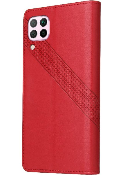 Huawei P40 Lite Darbeye Üç Kart Yuvaları Premium Deri Için Flip Case (Yurt Dışından)