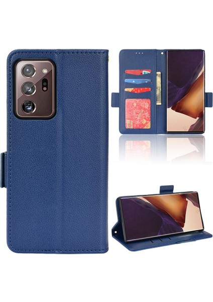 Samsung Galaxy Not 20 Için Kılıf Ultra Manyetik Pu Deri Kart Yuvaları Yan (Yurt Dışından)