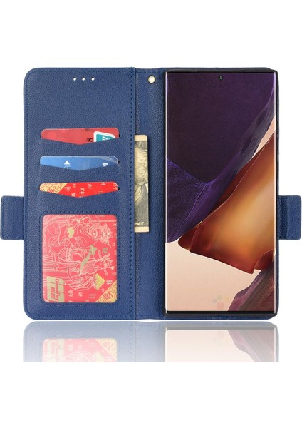 Samsung Galaxy Not 20 Için Kılıf Ultra Manyetik Pu Deri Kart Yuvaları Yan (Yurt Dışından)