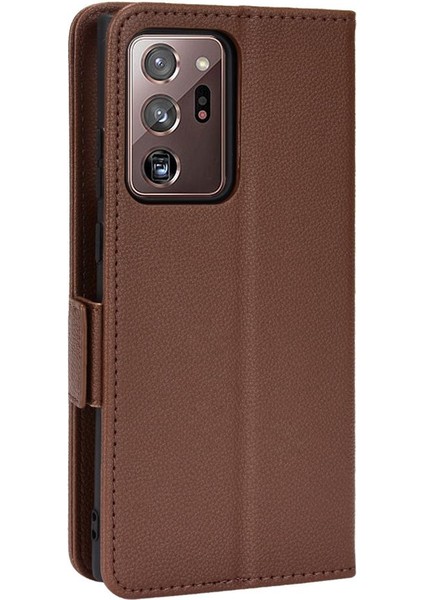 Samsung Galaxy Not 20 Için Kılıf Ultra Manyetik Pu Deri Kart Yuvaları Yan (Yurt Dışından)