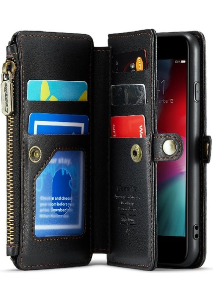 Kadınlar Için Crossbody Durumda iphone 6/6s Cüzdan Durumda Fermuar Faturaları Yuvası (Yurt Dışından)