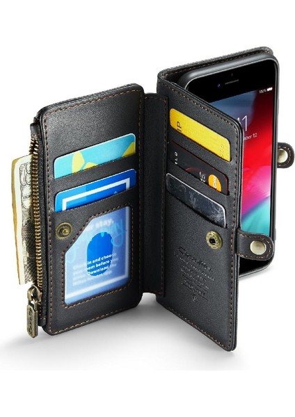 Kadınlar Için Crossbody Durumda iphone 6/6s Cüzdan Durumda Fermuar Faturaları Yuvası (Yurt Dışından)
