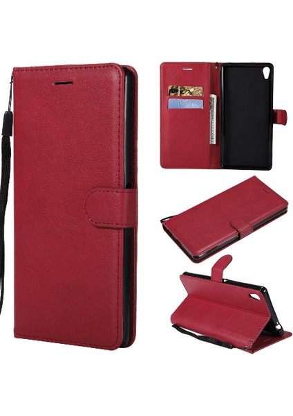 Kart Yuvası ile Sony Xperia Xa Ultra Için Flip Case Yüksek Kalite Deri (Yurt Dışından)