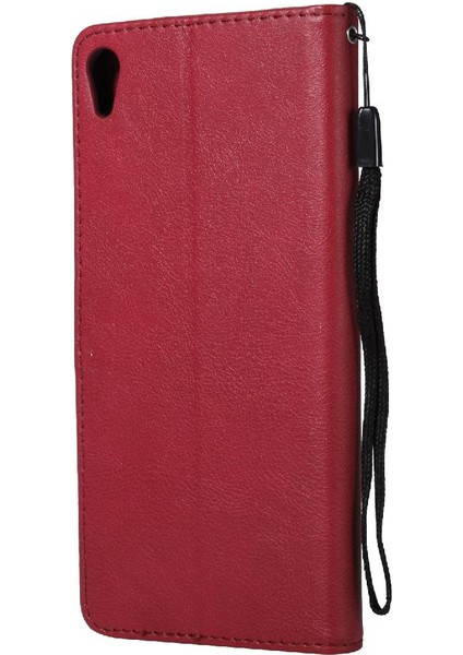 Kart Yuvası ile Sony Xperia Xa Ultra Için Flip Case Yüksek Kalite Deri (Yurt Dışından)