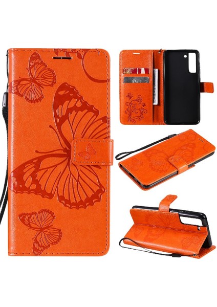 Samsung Galaxy S21 Fe Darbeye Kapak Flip Kickstand Manyetik Pu (Yurt Dışından)