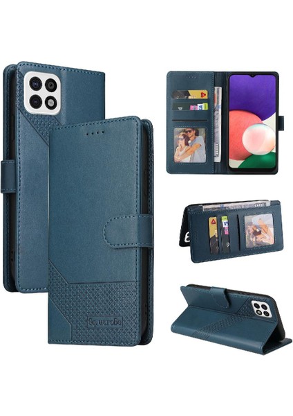 Samsung Galaxy A22 5g Için Flip Case Kickstand Üç Kart Yuvaları Darbeye (Yurt Dışından)