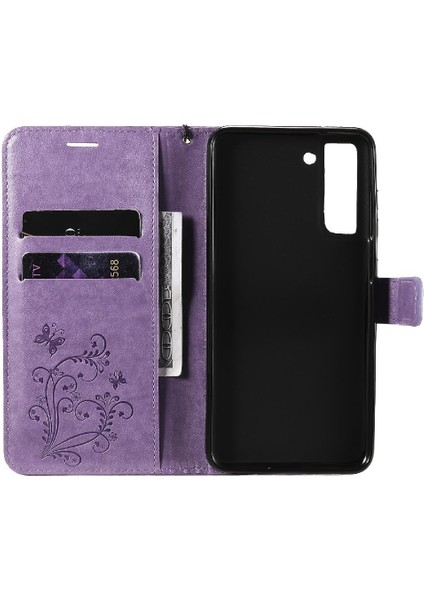 Samsung Galaxy S21 Fe Darbeye Kapak Flip Kickstand Manyetik Pu (Yurt Dışından) modelleri