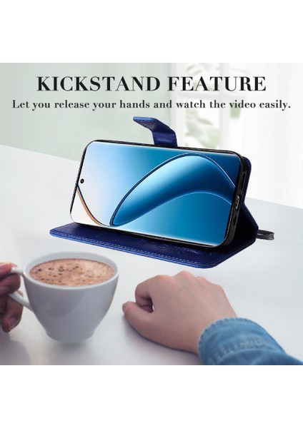 Kart Yuvası Standı ile Realme 12 Pro Artı Pu Deri Kılıf Kickstand Çevirin (Yurt Dışından)