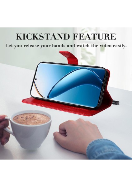 Kart Yuvası Standı ile Realme 12 Pro Artı Pu Deri Kılıf Kickstand Çevirin (Yurt Dışından)