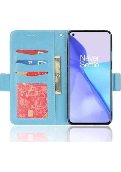 Oneplus 9 Için Kılıf Yan Toka Pu Deri Cüzdan Manyetik Kart Yuvaları Tutucu (Yurt Dışından)