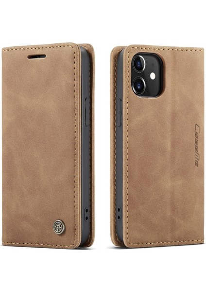 Iphone 12 Için Flip Case/12 Pro Flip Folio Kitap Vintage Pu Deri Cüzdan (Yurt Dışından)