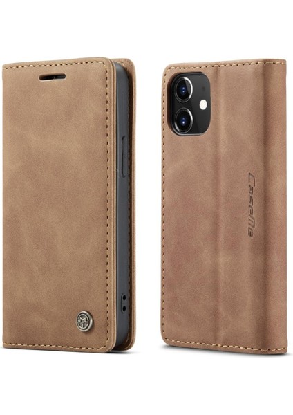 Iphone 12 Için Flip Case/12 Pro Flip Folio Kitap Vintage Pu Deri Cüzdan (Yurt Dışından)