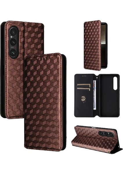Sony Xperia 1 Vi Için Kılıf Cüzdan Kart Yuvaları Tutucu Pu Deri 3D (Yurt Dışından)