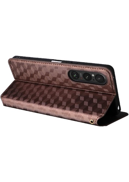 Sony Xperia 1 Vi Için Kılıf Cüzdan Kart Yuvaları Tutucu Pu Deri 3D (Yurt Dışından)