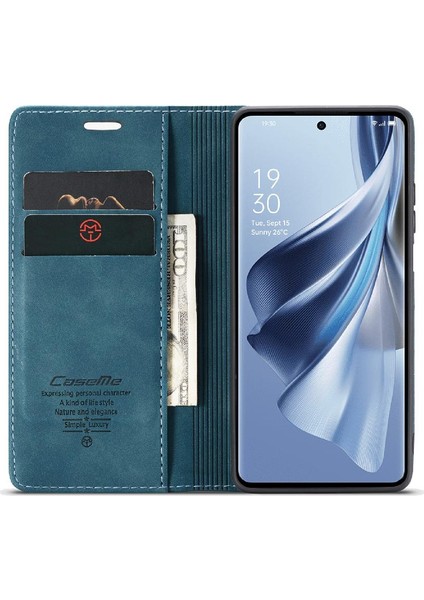 Oppo Oppo 10 Pro 5g Için Flip Case Vintage Pu Deri Cüzdan Kılıf Kart Yuvası (Yurt Dışından)