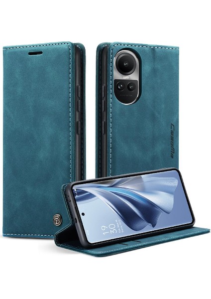 Oppo Oppo 10 Pro 5g Için Flip Case Vintage Pu Deri Cüzdan Kılıf Kart Yuvası (Yurt Dışından)