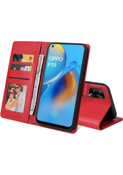 Oppo A74/F19 Üç Kart Yuvaları Darbeye Kickstand 4 Köşe Için Flip Case (Yurt Dışından) fırsatları