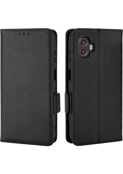 Samsung Galaxy Xcover6 Pro Pu Deri Manyetik Kart Yuvaları Tutucu (Yurt Dışından)