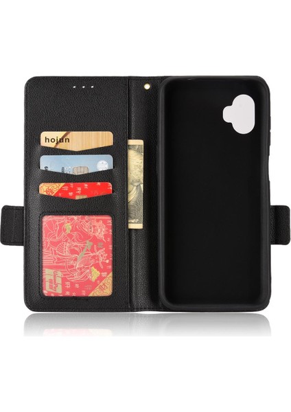 Samsung Galaxy Xcover6 Pro Pu Deri Manyetik Kart Yuvaları Tutucu (Yurt Dışından)
